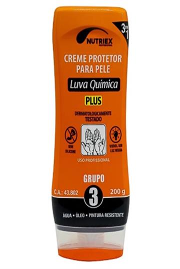 Creme Protetor Mãos Luva Química Grupo 3 200 Gr Nutriex Tipo de embalagem Pote Tipos de pele Normal