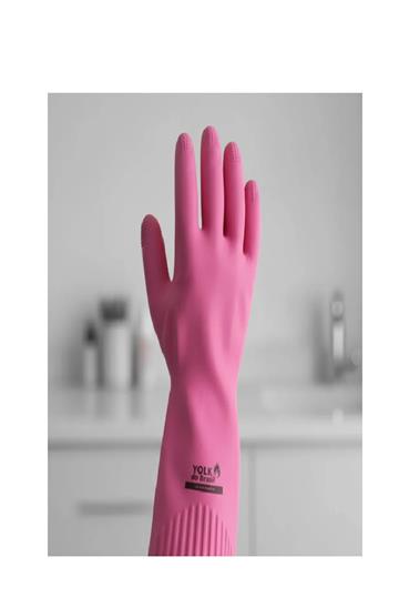 Luva De Látex Natural Ranhurada Antialérgica Punho Longo G