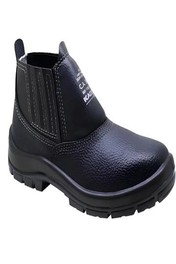 Botina De Segurança Bico Pvc Elástico Couro Bota Flex Kadesh, azul e verde. T 44