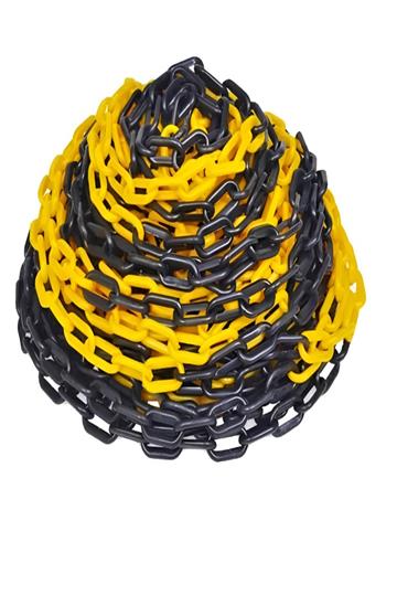 10 Metros Corrente Zebrada Elo Grande  Cor Preto/amarelo