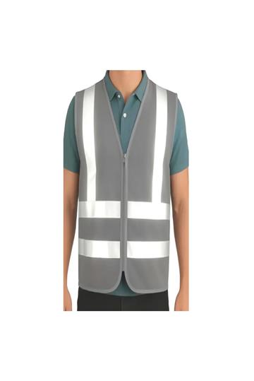 Colete Cinza Refletivo De Segurança Epi. M