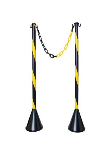2 Organizador Fila Pedestal + 5m Corrente Postinho Haste