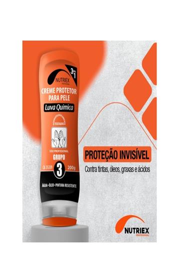 10 Creme Protetor Pele Luva Química Grupo 3 200g Nutriex