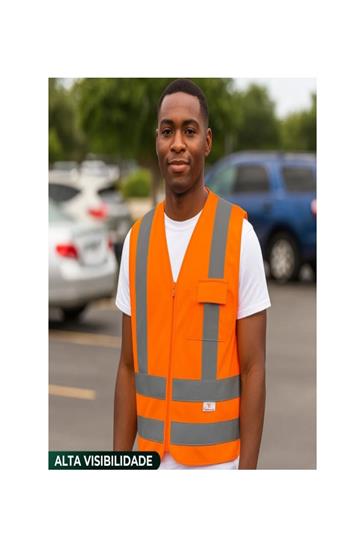 Colete Refletivo Fluorescente Epi Proteção Motoboy Transito. G