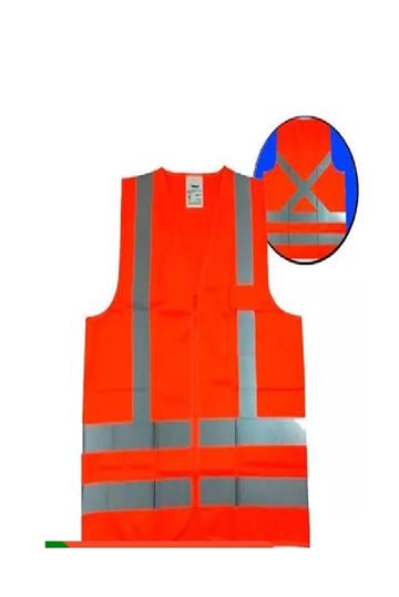 COLETE DE SEGURANÇA REFLETIVO COM 1 BOLSO. Tamanho M